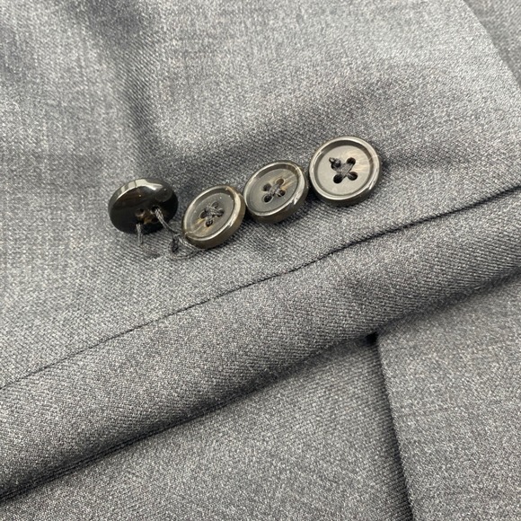 Lauren Ralph Lauren LRL Blazer Mens 40S Gray Wool Natural Stretch Suit Jacket - Picture 5 of 14